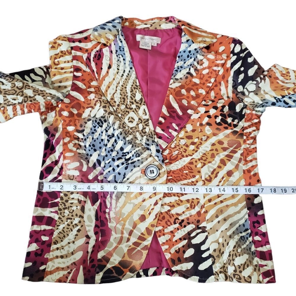 Transitions Multicolored Blazer Size 4 - Picture 11 of 15